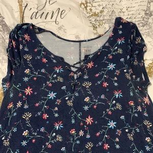 Flowery T-Shirt Dress